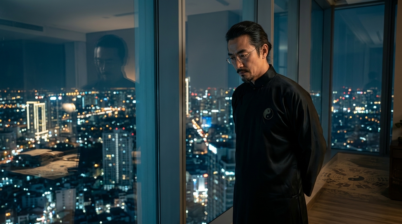 Man standing by window