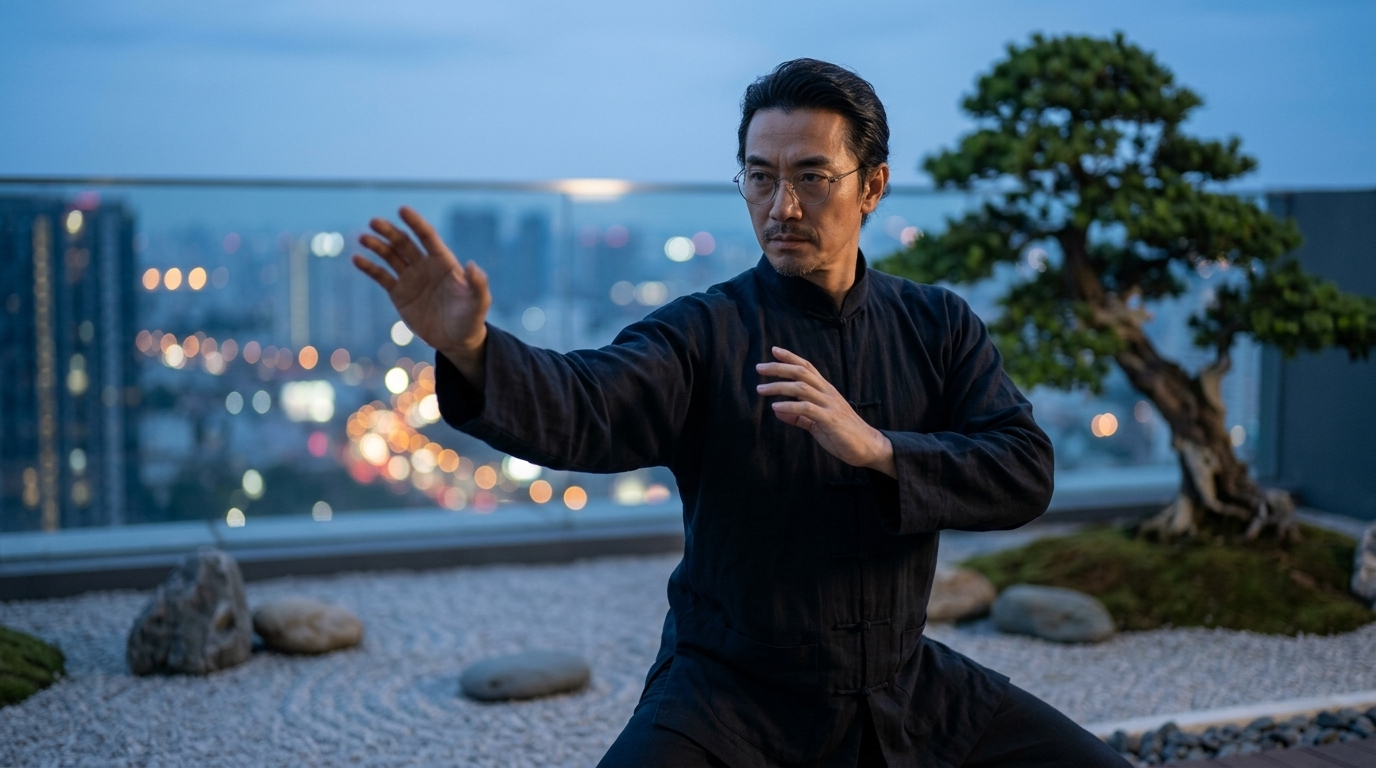 Master in Zen garden