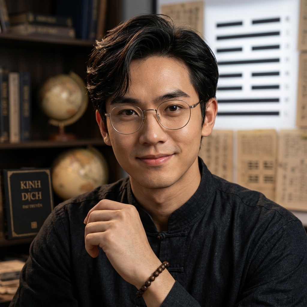 Young man with glasses smiling